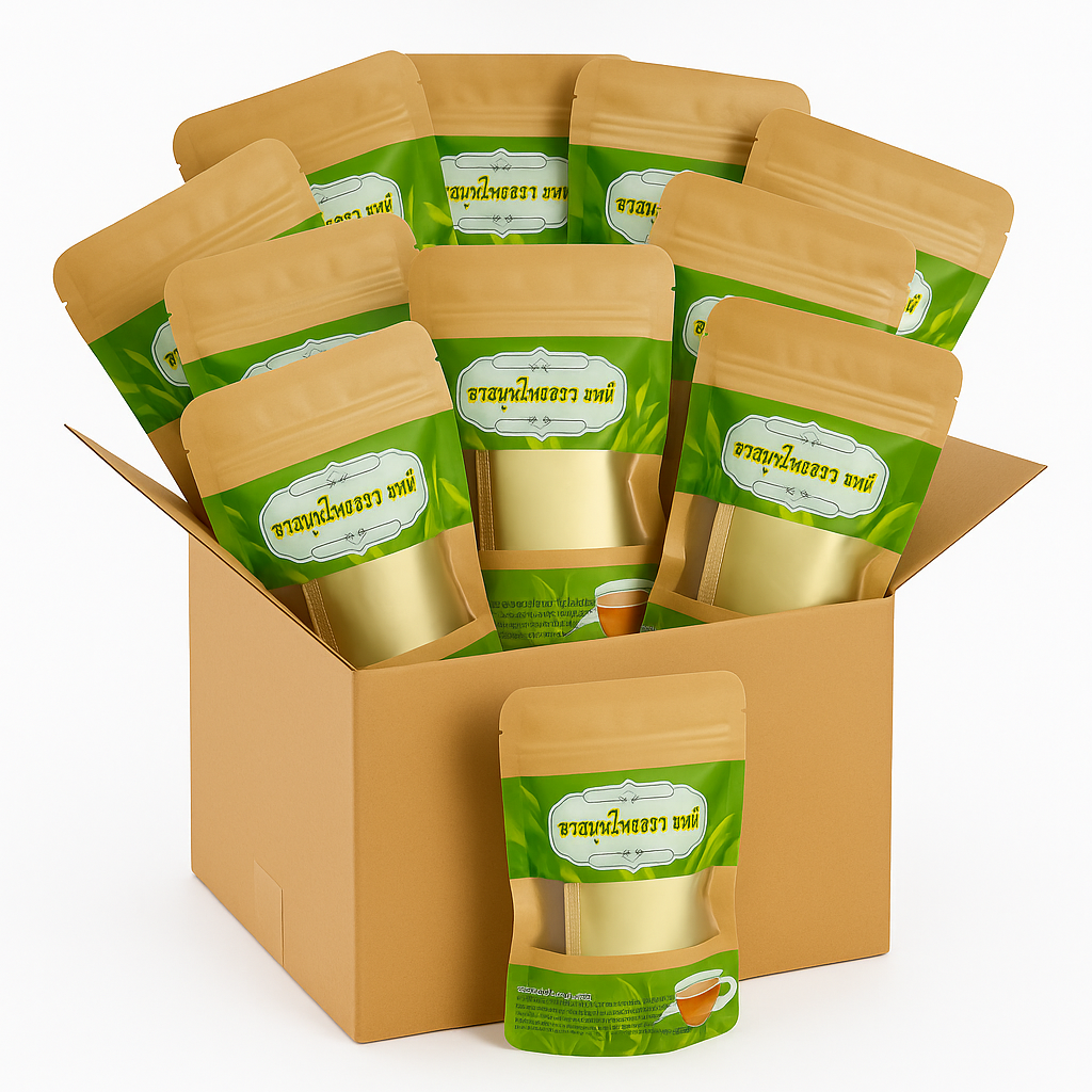 20 Packs Tapee Thai Herbal Tea – 500 Tea Bags – Traditional Thai Blend
